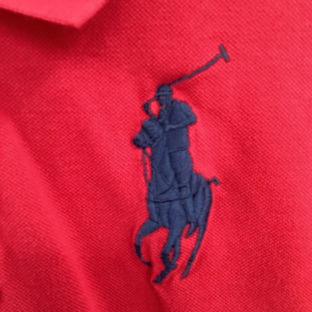 Boys Polo Ralph Lauren Big Pony Short Sleeve‎ Golf Polo- Red- Lg (14/16)